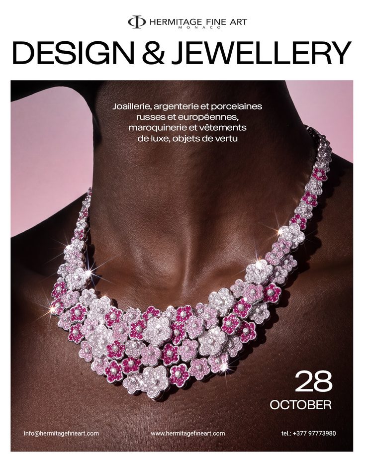 WORKS OF ART, DESIGN & JEWELLERY: European and Russian Silver & Porcelain, Fabergé, Objets de Vertu, Jewellery, Luxury Fashion & Handbags