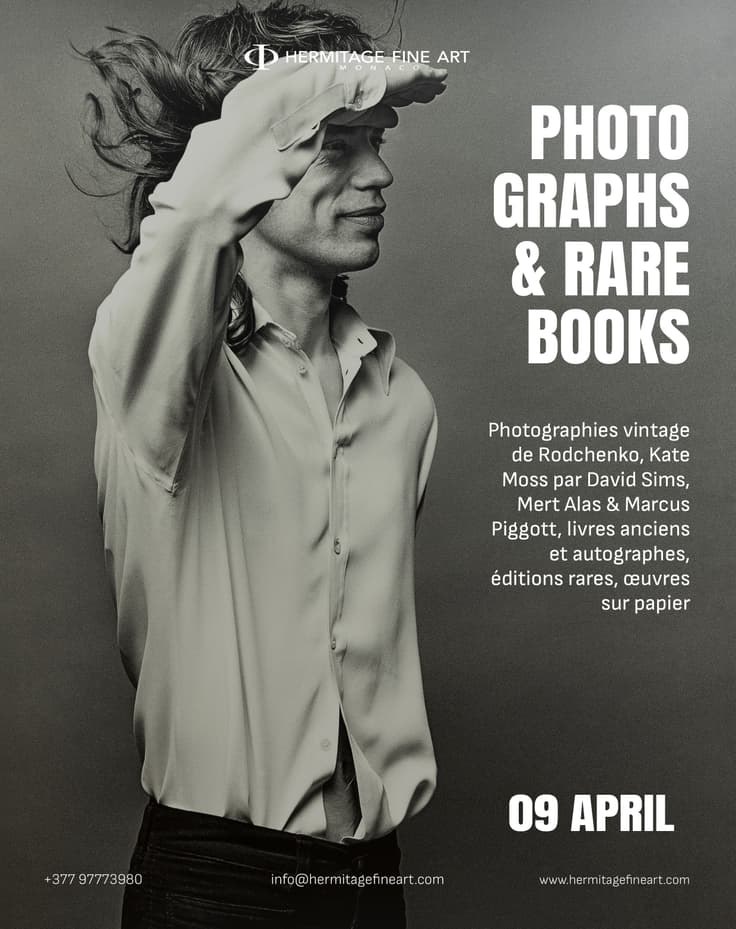 2026 April Auction - PHOTOGRAPHS, RARE BOOKS & AUTOGRAPHS: Rare books, including Russian Books, Rare & Lifetime, Works on Paper, Photographs, including vintage photographs by Alexander Rodchenko, Kate Moss photographed by David Sims, Mert Alas & Marcus Piggott - PHOTOGRAPHS, RARE BOOKS & AUTOGRAPHS: Rare books, including Russian Books, Rare & Lifetime, Works on Paper, Photographs, including vintage photographs by Alexander Rodchenko, Kate Moss photographed by David Sims, Mert Alas & Marcus Piggott