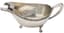 VINTAGE SILVER-PLATED THREE-LEGGED SAUCEBOAT WITH FLUTED EDGE