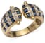 14K YELLOW GOLD DIAMOND AND SAPPHIRE RING