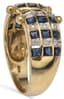 14K YELLOW GOLD DIAMOND AND SAPPHIRE RING