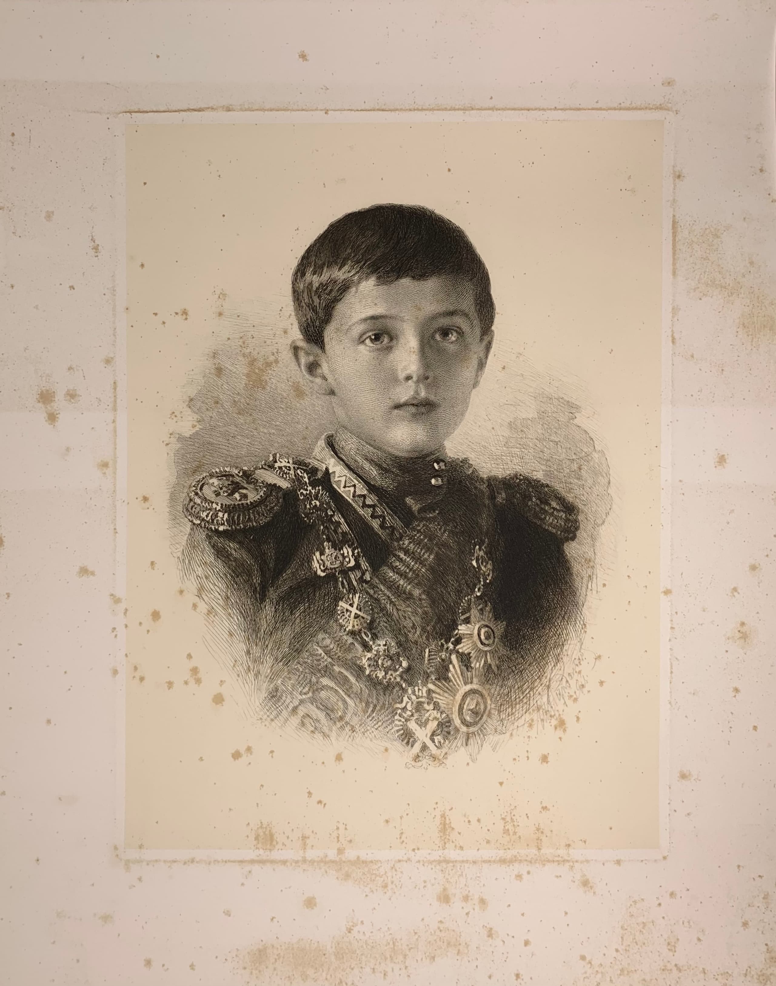 [tsesarecivh Alexei] Mikhail Rundaltsov (1871-1935) (engraver) Portrait 