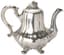 AUGUST FICKERT SILVER COFFEE POT 
Dresden, 1850-1860