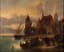 FLEMISH SCHOOL, 19TH CENTURY
ATTRIBUTED TO WILHELM ALEXANDER MEYERHEIM (1815-1882)
Waterfront Village Scene