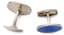 BELFIORE SILVER AND ENAMEL CUFFLINKS