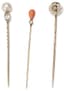 SET OF THREE GOLD TIE PINS, 1900–1930