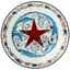 SOVIET PORCELAIN PROPAGANDA PLATTER: 'RSFSR. KRASNAYA ZVEZDA' [RSFSR. RED STAR]
DESIGNED BY LUBOV GAUSH, STATE PORCELAIN FACTORY, 1920