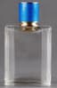 PERFUME FLACON WITH BLUE AND WHITE ENAMEL ON SILVER WITH CARTIER LID, 1927