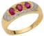 14K YELLOW GOLD, DIAMOND AND RUBY RING