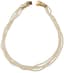 18K YELLOW GOLD AND PEARL FOUR STRAND NECKLACE