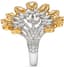 GIRONA PRIVE 
18K WHITE GOLD AND DIMOND AND FANCY YELLOW NATURAL DIAMOND RING (WITH CERTIFICATE)
