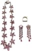 SET OF RUBY NECKLACE, EARRINGS AND RING