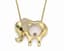 ELEPHANT' 18K YELLOW GOLD CHAIN WITH DIAMOND, RUBY AND EMERALD PENDANT
