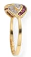 18K YELLOW AND WHITE GOLD, DIAMOND AND RUBY RING