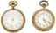 *TWO 18K GOLD OPEN-FACE POCKET WATCHES