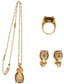 MAGERIT 'SNAKE' 
SET OF 18K YELLOW GOLD, DIAMOND AND YELLOW QUARTZ NECKLACE, EARCLIPS AND RING