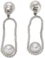 GIRONA PRIVÉ 
18K WHITE GOLD DIAMOND AND PEARL TEARDROP EARRINGS