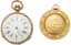 *TWO 18K GOLD OPEN-FACE POCKET WATCHES (ONE SARCAR)