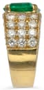 18K YELLOW GOLD EMERALD AND DIAMOND RING