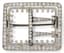 PLATINUM, GOLD AND DIAMONDS BROOCH - BELT BUCKLE