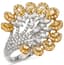 GIRONA PRIVE 
18K WHITE GOLD AND DIMOND AND FANCY YELLOW NATURAL DIAMOND RING (WITH CERTIFICATE)