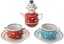 SOVIET PORCELAIN TEA SET WITH TEAPOT AND TWO CUPS AND SAUCERS
Korosten, mid-20th century