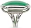 18K WHITE GOLD RING WITH CHRYSOPRASE