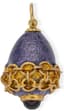 SET OF FOUR 'EASTER EGGS' SILVER-GILT ENAMEL AND GEMS PENDANTS