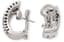 18K WHITE GOLD, BLACK AND WHITE DIAMOND EARRINGS