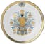 PORCELAIN PLATE FROM THE SERVICE OF HER MAJESTY THE EMPRESS MARIA ALEXANDROVNA, CUIRASSIER GUARDS REGIMENT 
Imperial Porcelain Factory, St Petersburg, 1870s