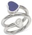 CHOPARD 
‘HAPPY HEARTS TWIST’ 18K WHITE GOLD, DIAMOND AND LAPIS LAZULI RING