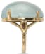 YELLOW GOLD AND CABOCHON AQUAMARINE RING, CIRCA 1970-1980