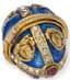 EASTER EGG' SILVER-GILT GUILLOCHE ENAMEL, ZIRCON AND CABOCHON GARNET PENDANT