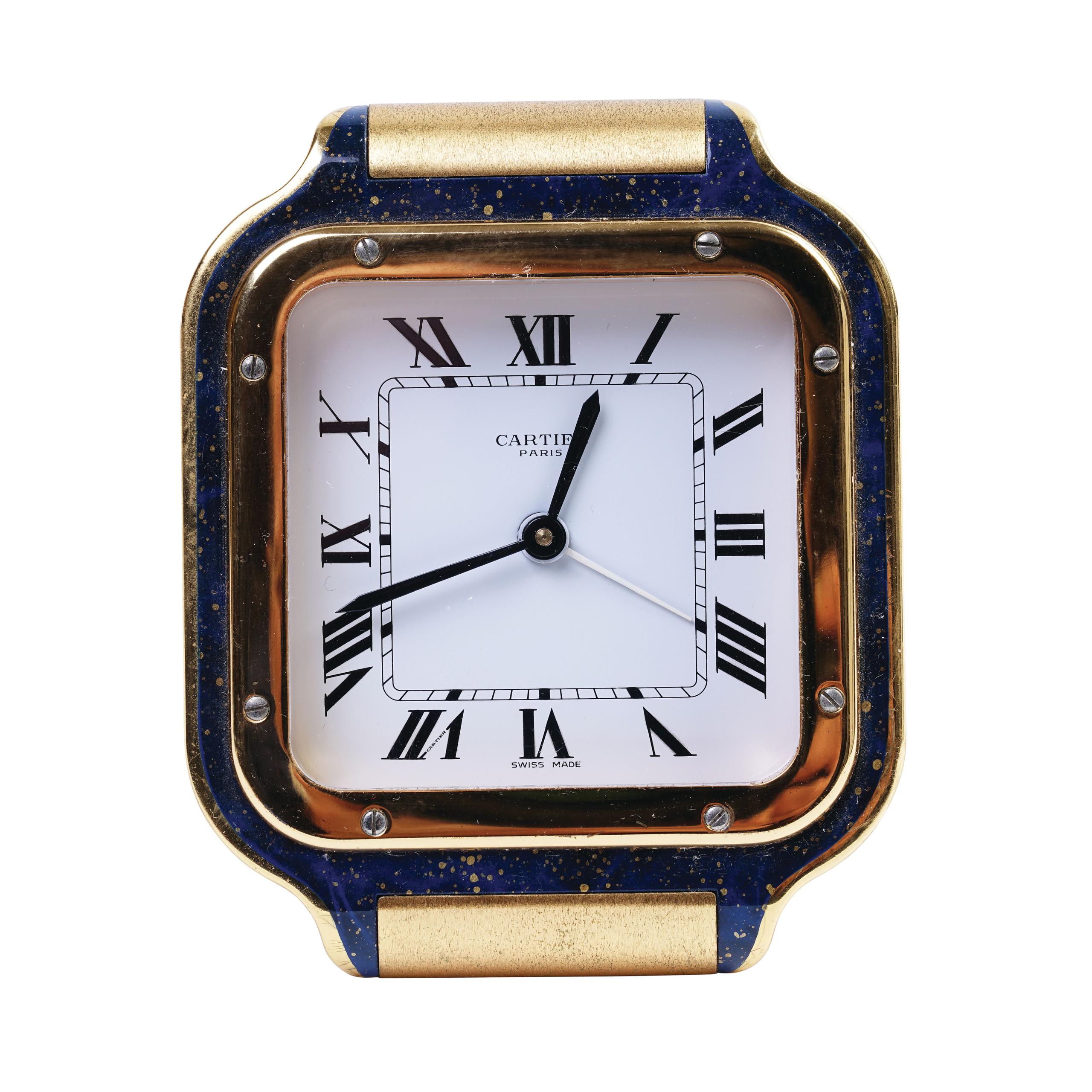 cartier lapis lazuli clock