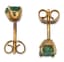 18K GOLD STUD EARRINGS WITH EMERALD