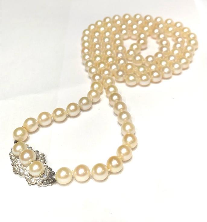 Pearl And Diamond Necklace