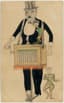 VLADIMIR STENBERG (1899-1982)
GEORGI STENBERG (1900 -1933) 
Costume design of Organ grinder for ‘The Beggars’ Opera’ (‘The Threepenny Opera’) by Bertolt Brecht and Kurt Julian Weill, the Moscow Kamerny Theater, 1930