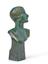 ART DECO GREEN PORCELAIN FEMALE BUST