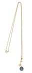 COLLIER EN OR JAUNE 18K ET PERLE NOIRE