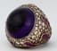 DE GRISOGONO 18K ROSE GOLD, AMETHYST, BROWN DIAMOND, PINK SAPPHIRE RING