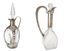 DEUX CARAFES EN VERRE À MONTURE EN ARGENT, VERS 1900