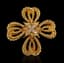 TIFFANY & CO 18K YELLOW GOLD, DIAMONDS BROOCH
circa 1970