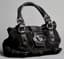 **VALENTINO GARAVANI
BLACK SUEDE AND PYTHON HOBO HANDBAG