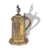 SAZIKOV SILVER CUP WITH LID WITH PLANT ORNAMENT ON THE FACETED SIDE AND A LION-SHAPED TOP
Company of Ignatiy Sazikov, Supplier to the Court of His Imperial Majesty, Moscow, 1861