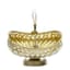 SILVER-GILT CANDY DISH DECORATED WITH A HANDLE, DECORATED WITH CONVEXI «SPOONS» AND VINE LEAVES 