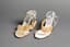 DIOR SATIN AND FAUX PEARLS HEELED SANDALS