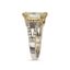 BAGUE EN OR GRIS ET OR JAUNE 18K ET DIAMANT TAILLE PRINCESSE 6,19 CT. (AVEC CERTIFICAT)
