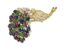 BROCHE CLIP ‘PAON’ TUTTI FRUTTI EN OR 14K, DIAMANTS, RUBIS, ÉMERAUDES ET SAPHIRS