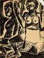 NATALIA GONCHAROVA (1881-1962)
Three Illustrations for two poems of Aleksei Kruchyonykh 'Pustynniki'and 'Pustynnitsa'(The desert men and The desert woman), 1913