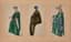 ALEXANDRE BENOIS (1870-1960)
A set of three costume designs for a Lady on a Hunt  [Dame à la Chasse] for L'Impératrice aux Rochers. Un miracle de Notre-Dame (1927)